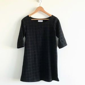 grid print tent dress american apparel